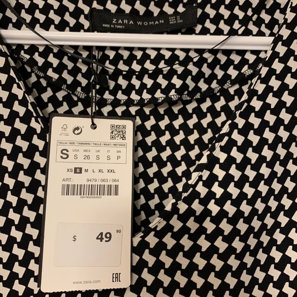 Zara V-Neck Bell Sleeve Flowy Blouse (Size S) - Picture 7 of 9